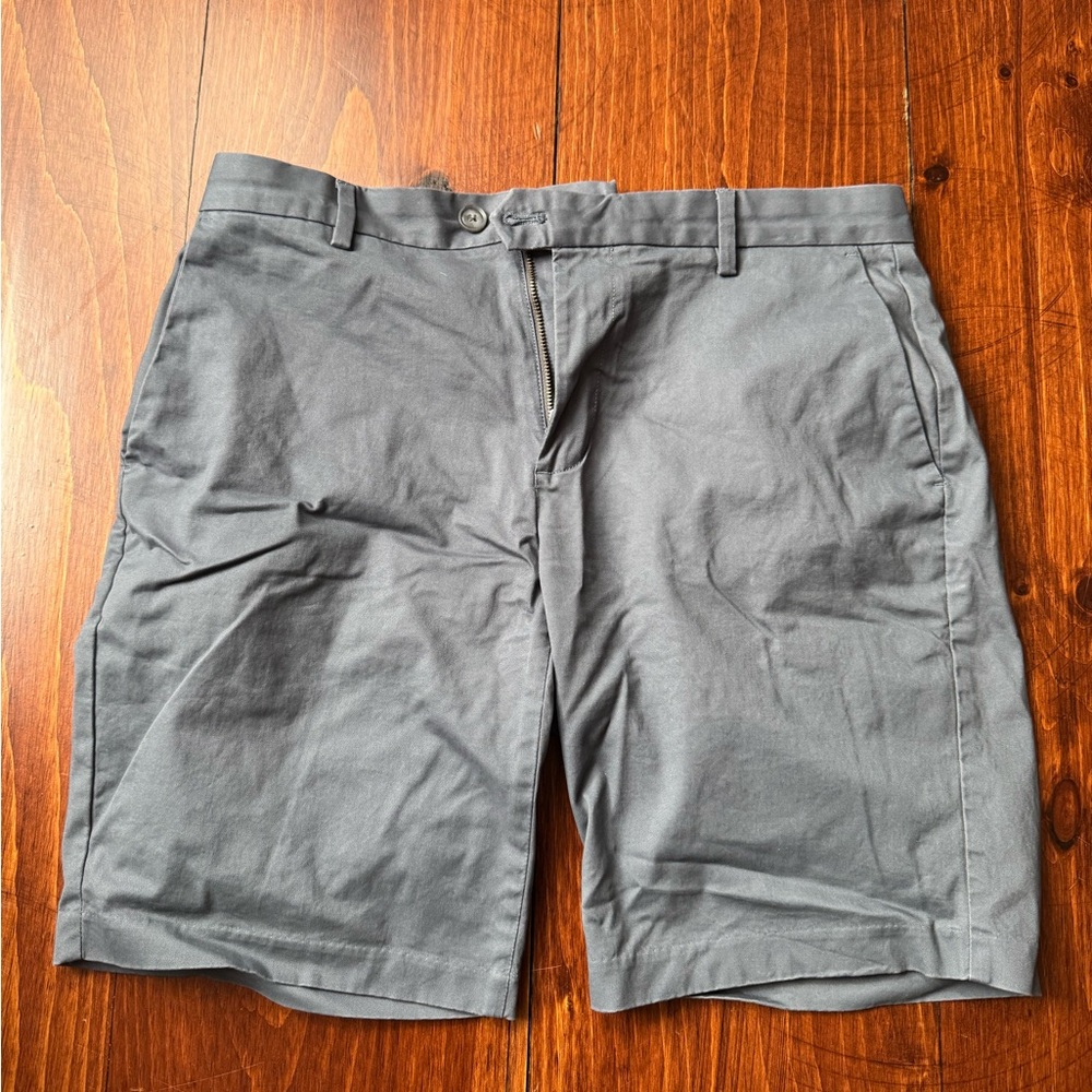Reiss Charcoal Flat Front Shorts